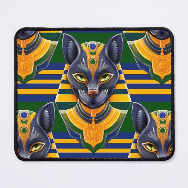 Item preview, Bastet goddes. Cat wearing pharaoh's headdress designed and sold by Ekaterina Glazkova.