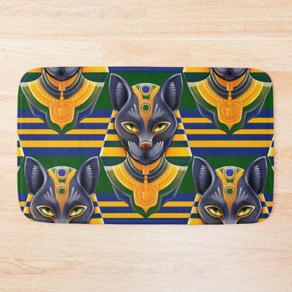Item preview, Bastet goddes. Cat wearing pharaoh's headdress designed and sold by Ekaterina Glazkova.
