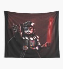 Black cat warrior Wall Tapestry