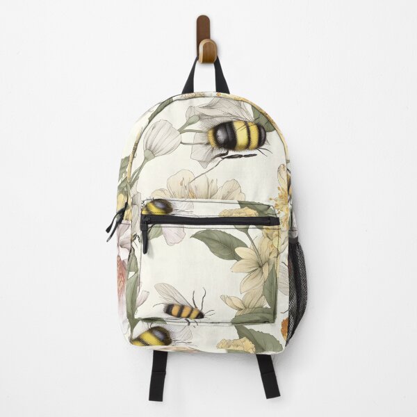 Item preview, Bees and Yellow Wild Flowers designed and sold by ArTeaCupcake.