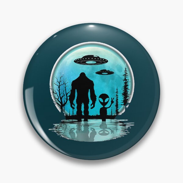 Item preview, Alien and bigfoot moon       (5) designed and sold by gemagentaz.