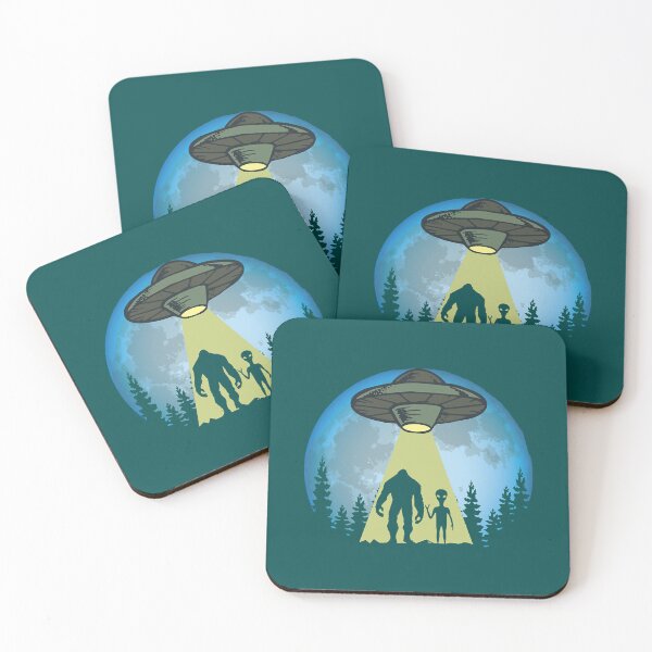 Item preview, Bigfoot And Alien UFO Moon Alien Abduction Bigfoot Gear   designed and sold by gemagentaz.