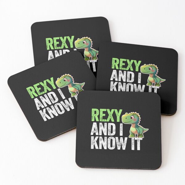Item preview, REXY AND I KNOW IT cute funny t rex dinosaur designed and sold by w1ckerman.