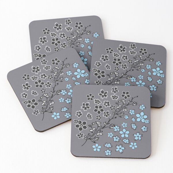 Item preview, Blue yin Yang cherry blossoms designed and sold by Ellia Arts.