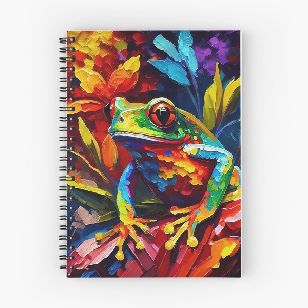 Item preview, Psychedelic Frog Vibrant Abstract Art | Oil Digital Painting designed and sold by VividViews.