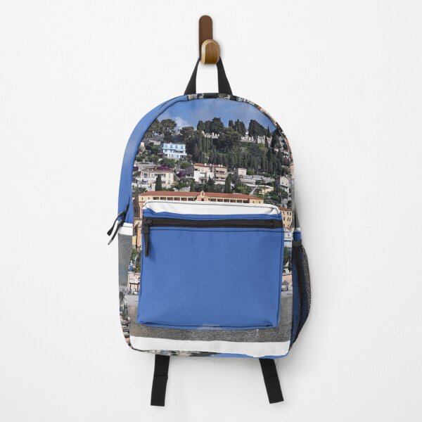 Item preview, Beach and hill with old buildings in Menton France designed and sold by goceris.