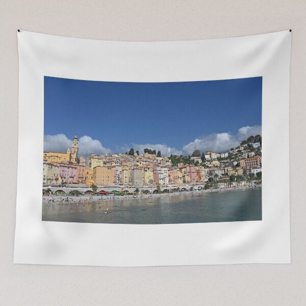 Item preview, Beach in Menton France summer season designed and sold by goceris.