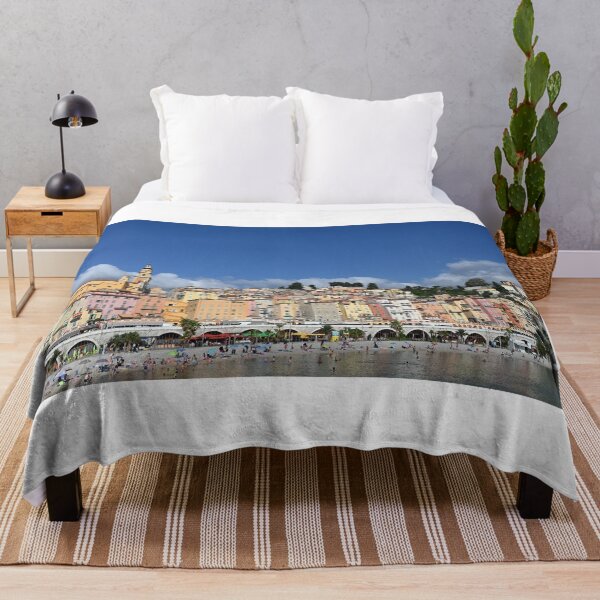 Item preview, Beach in Menton France cityscape summer season designed and sold by goceris.