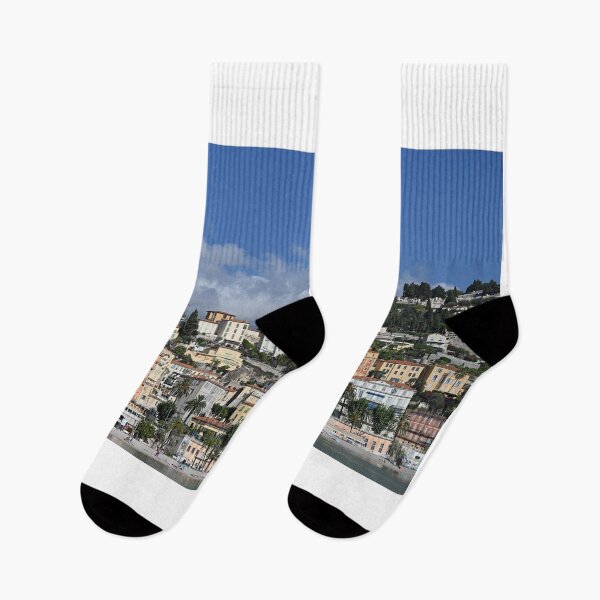 Item preview, Beach with palm trees in Menton France summer season designed and sold by goceris.
