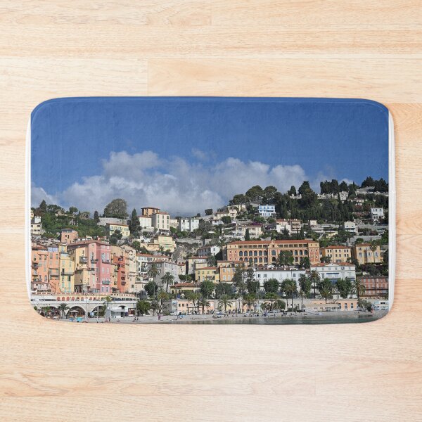 Item preview, Beach with palm trees in Menton France summer season designed and sold by goceris.