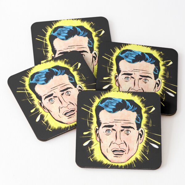 Item preview, Black Hair Shocked Vintage Comic Man designed and sold by MadfishDesigns.