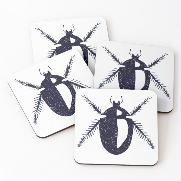 Item preview, Black and white beetle bug doodle designed and sold by Daizydrawshop.