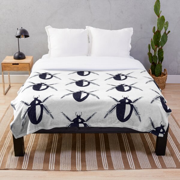 Item preview, Black and white beetle bug doodle designed and sold by Daizydrawshop.