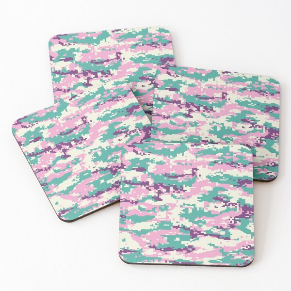 Item preview, Pink and green camouflage seamless pattern designed and sold by RubyCollection.