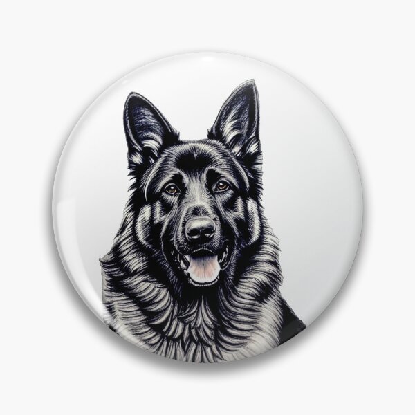 Item preview, German Shepherd Art Drawing designed and sold by ElegantCat.