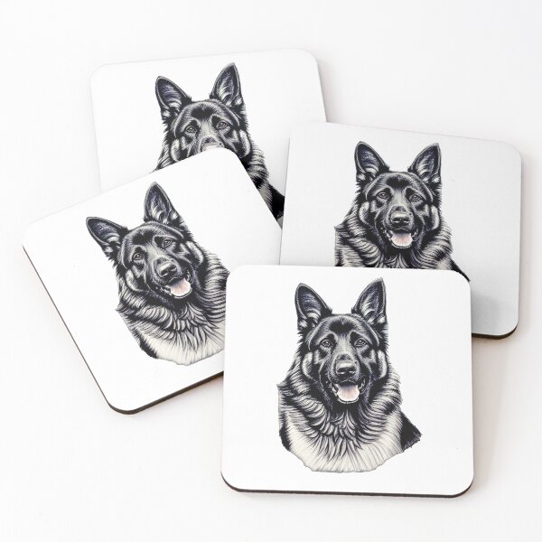 Item preview, German Shepherd Art Drawing designed and sold by ElegantCat.