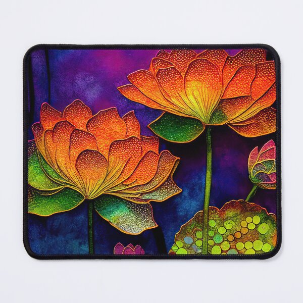 Item preview, A Fusion of Pointillism and Alcohol Ink Painting: Colorful Flowers in Mosaic designed and sold by Piotrek0001.