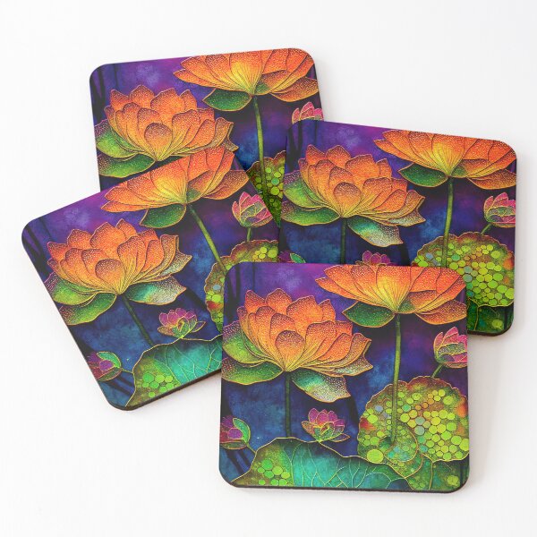 Item preview, A Fusion of Pointillism and Alcohol Ink Painting: Colorful Flowers in Mosaic designed and sold by Piotrek0001.