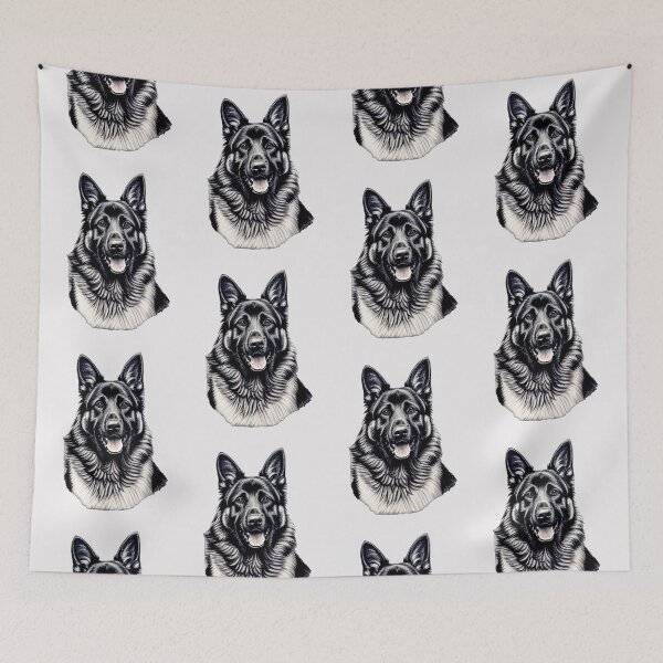 Item preview, German Shepherd Art Drawing designed and sold by ElegantCat.
