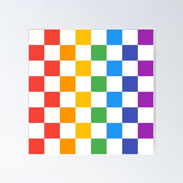 Item preview, Rainbow Checkerboard designed and sold by Pattrenonly.