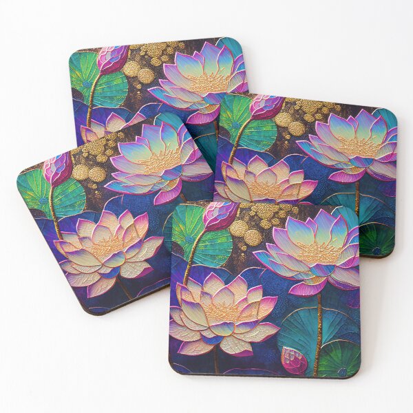 Item preview, A Fusion of Pointillism and Alcohol Ink Painting: Colorful Flowers in Mosaic designed and sold by Piotrek0001.