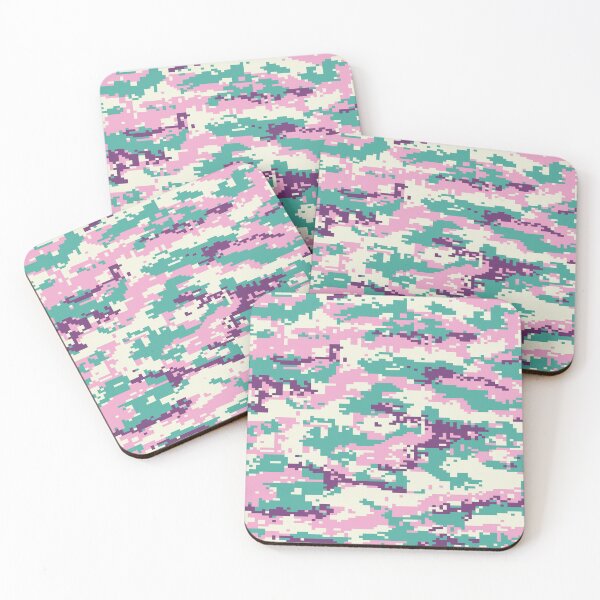 Item preview, Pink and green camouflage seamless pattern designed and sold by RubyCollection.