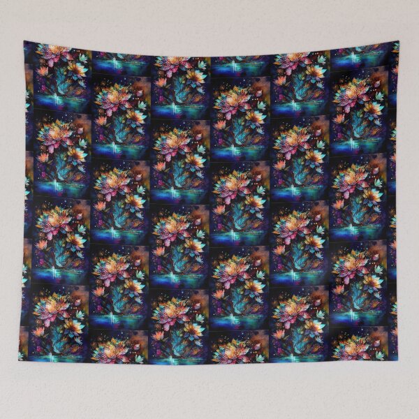 Item preview, A Fusion of Pointillism and Alcohol Ink Painting: Colorful Flowers in Mosaic designed and sold by Piotrek0001.