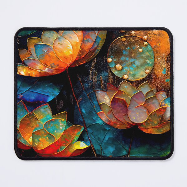 Item preview, A Fusion of Pointillism and Alcohol Ink Painting: Colorful Flowers in Mosaic designed and sold by Piotrek0001.