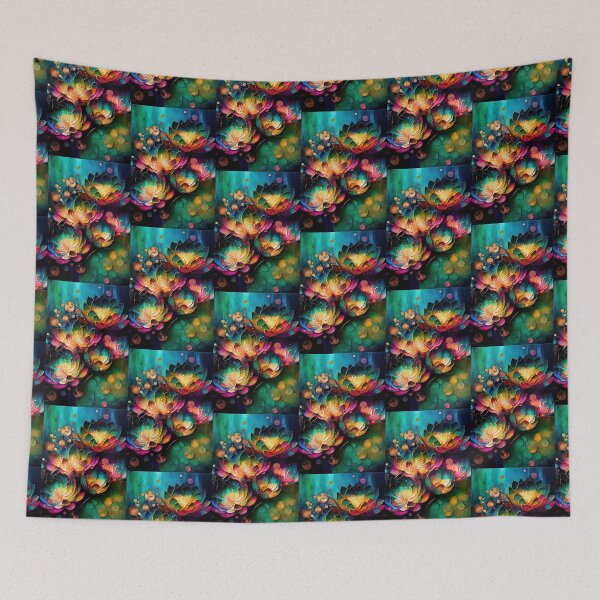 Item preview, A Fusion of Pointillism and Alcohol Ink Painting: Colorful Flowers in Mosaic designed and sold by Piotrek0001.