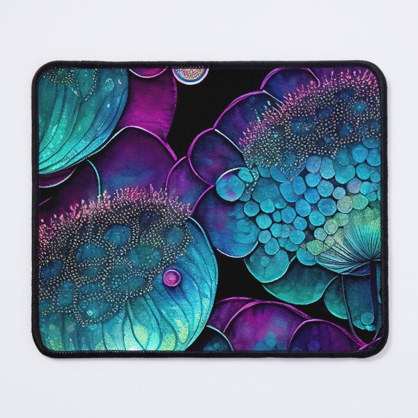 Item preview, A Fusion of Pointillism and Alcohol Ink Painting: Colorful Flowers in Mosaic designed and sold by Piotrek0001.