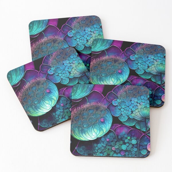 Item preview, A Fusion of Pointillism and Alcohol Ink Painting: Colorful Flowers in Mosaic designed and sold by Piotrek0001.