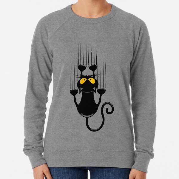 sweatshirt with cat design