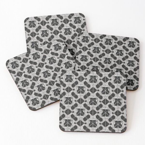 Artikelvorschau, Retro Tile Pattern Black and White like a Silver entworfen und verkauft von RetroTile.