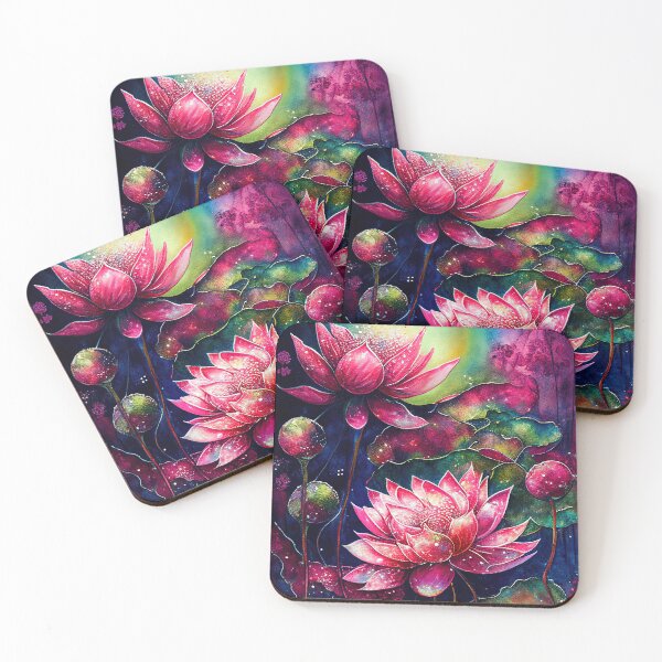 Item preview, A Fusion of Pointillism and Alcohol Ink Painting: Colorful Flowers in Mosaic designed and sold by Piotrek0001.