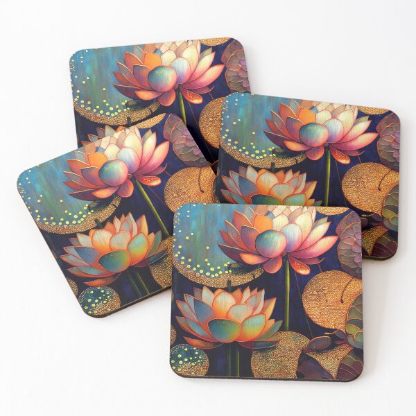 Item preview, A Fusion of Pointillism and Alcohol Ink Painting: Colorful Flowers in Mosaic designed and sold by Piotrek0001.