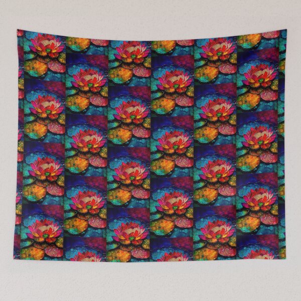 Item preview, A Fusion of Pointillism and Alcohol Ink Painting: Colorful Flowers in Mosaic designed and sold by Piotrek0001.