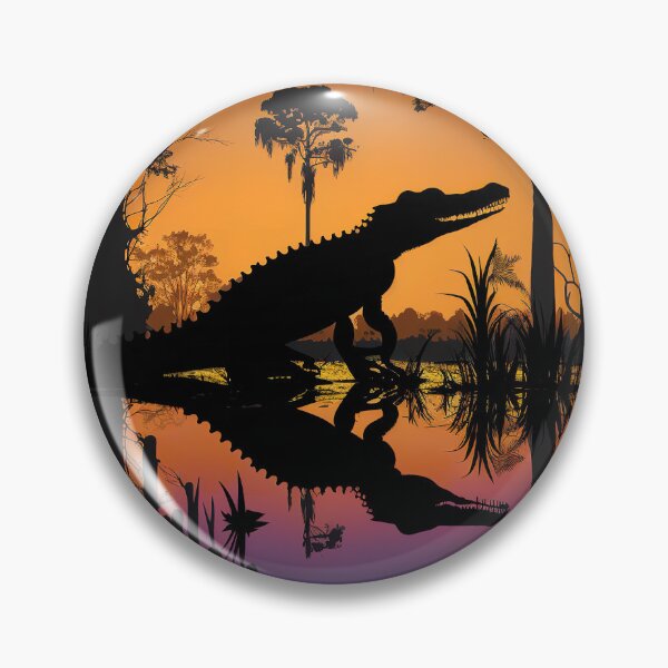 Item preview, Silhouette with alligator - swamp landscape designed and sold by Globuwear.