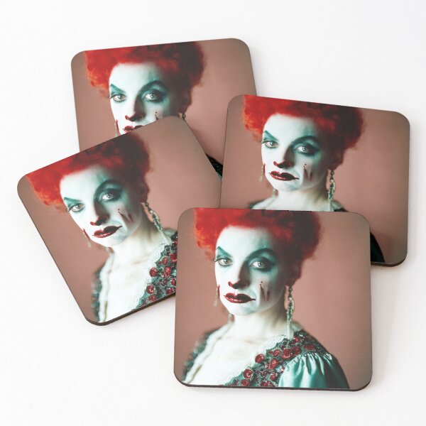Item preview, Sad But Stylish Woman with Red Hair and Lipstick as a Clown designed and sold by KALEIDOSCOPE UK.