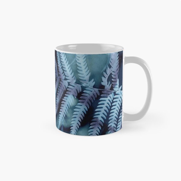 Item preview, Forest Dreaming fern deep rainforest jungle cyanotype art designed and sold by Blue Bower Art.