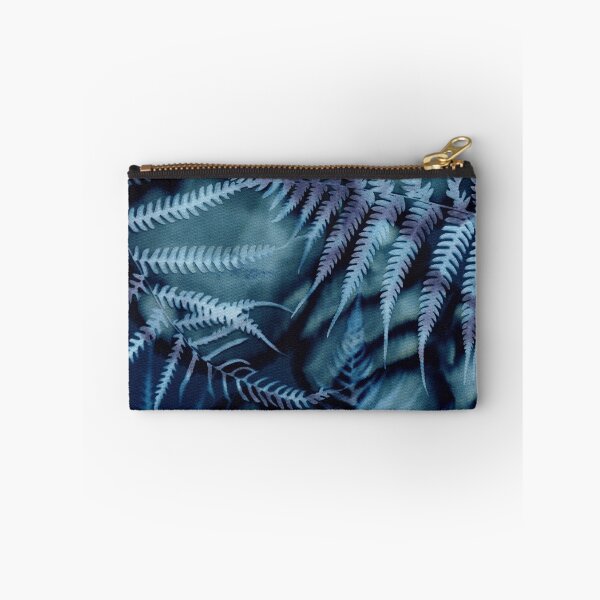 Item preview, Forest Dreaming fern deep rainforest jungle cyanotype art designed and sold by Blue Bower Art.