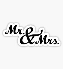Mr & Mrs Wedding Sticker