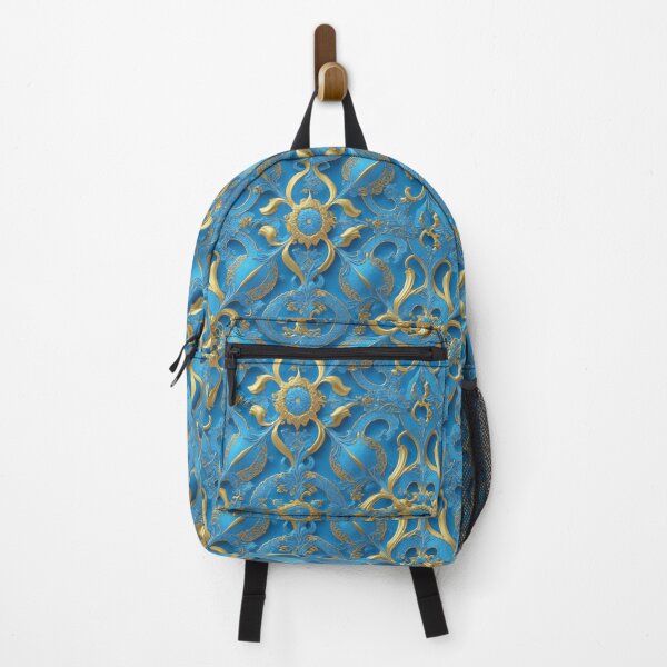 Item preview, pattern of blue and gold shapes designed and sold by Spantahuesos.