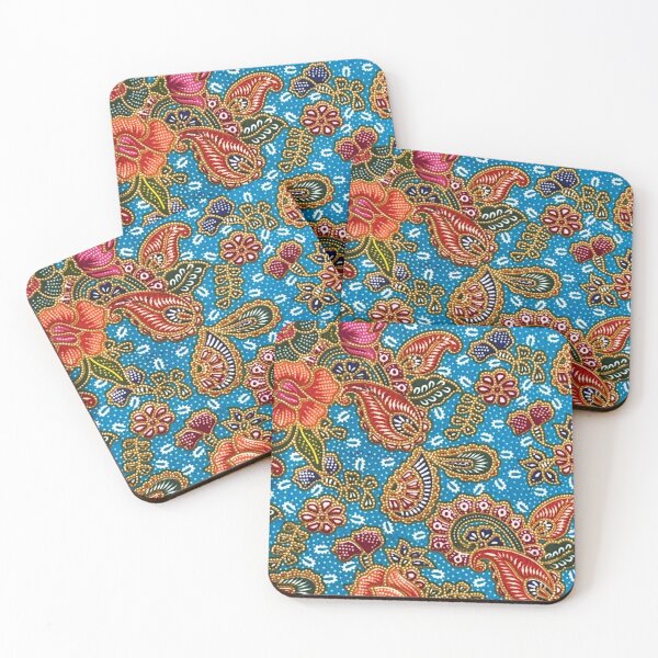 Item preview, Blue Floral Batik Pattern Print designed and sold by Wennebabs.