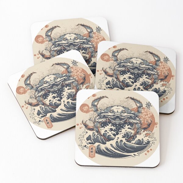 Item preview, crab in a japanese style art design designed and sold by NickLivin.
