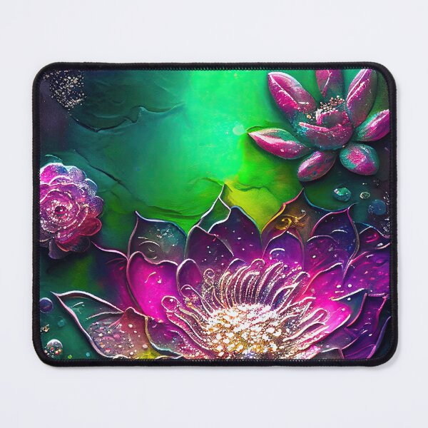 Item preview, A Fusion of Pointillism and Alcohol Ink Painting: Colorful Flowers in Mosaic designed and sold by Piotrek0001.