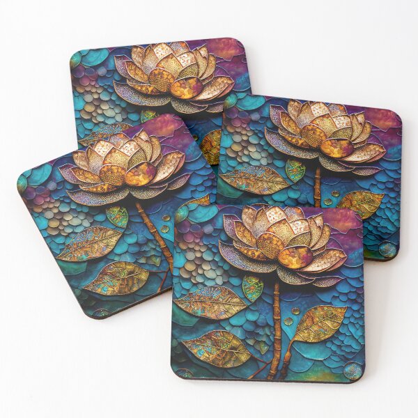 Item preview, A Fusion of Pointillism and Alcohol Ink Painting: Colorful Flowers in Mosaic designed and sold by Piotrek0001.