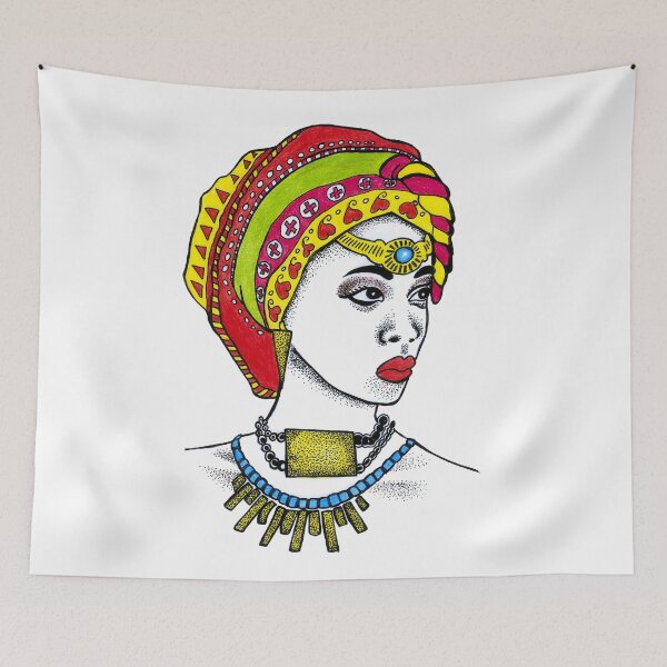 Item preview, African Woman African Art African Fashion African American Afro American designed and sold by HighArtDesigns.