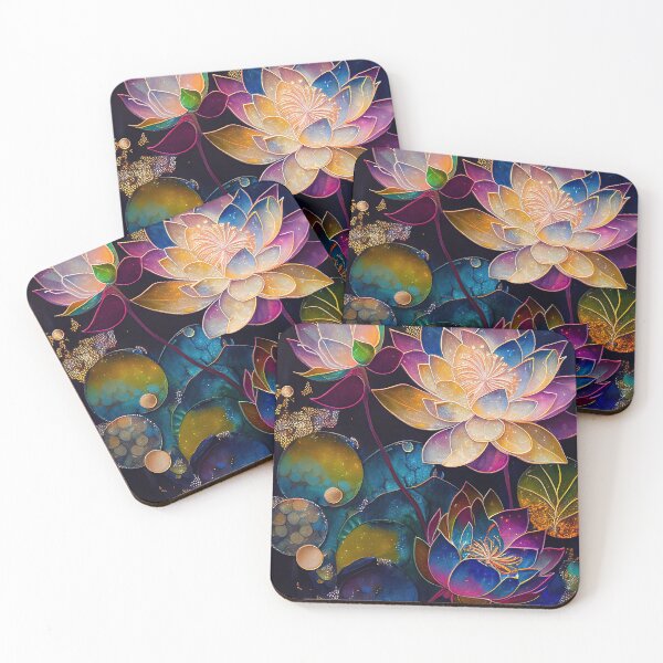 Item preview, A Fusion of Pointillism and Alcohol Ink Painting: Colorful Flowers in Mosaic designed and sold by Piotrek0001.