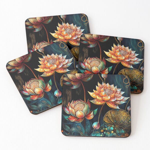 Item preview, A Fusion of Pointillism and Alcohol Ink Painting: Colorful Flowers in Mosaic designed and sold by Piotrek0001.