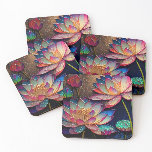Item preview, A Fusion of Pointillism and Alcohol Ink Painting: Colorful Flowers in Mosaic designed and sold by Piotrek0001.